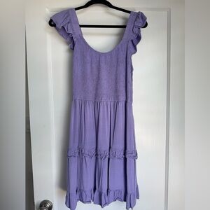 Lavender Ruffle Sleeve Dress worn a couple times. Size large
